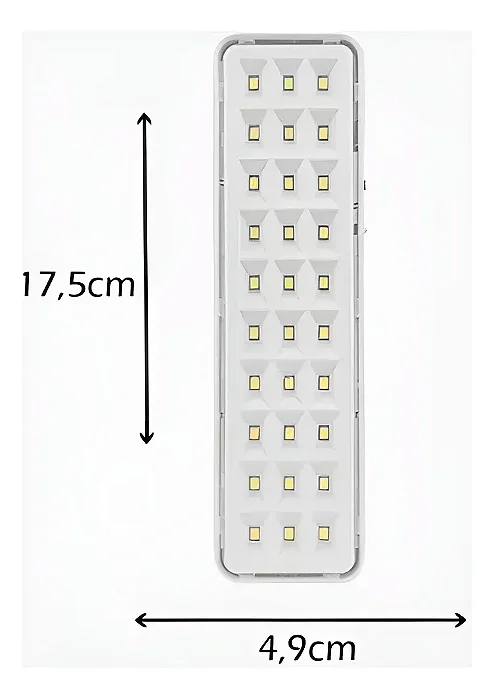 Luminária De Emergência Super Slim Segurimax 30 Leds