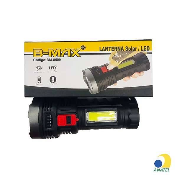 Lanterna Tatica Recarregavel USB E Solar Camping BM-8509