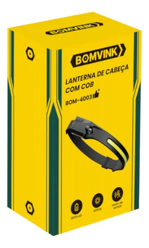 Lanterna de Cabeça , Sensor de movimento  BOM-4003 ( BOMVINK )