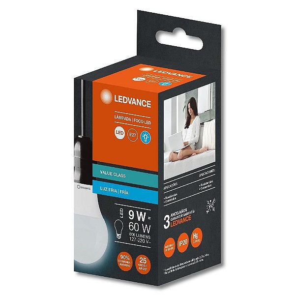 Lâmpada LED Bulbo CLA60 9W Bivolt 6500K OSRAM / REF. 7019117