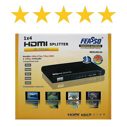 Spliter Feh-104 Hdmi 4 Portas