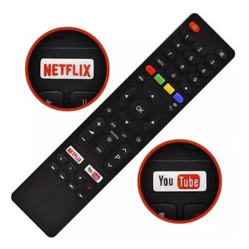 Controle Remoto Para Tv Philco Netflix E Youtube Sky-8089
