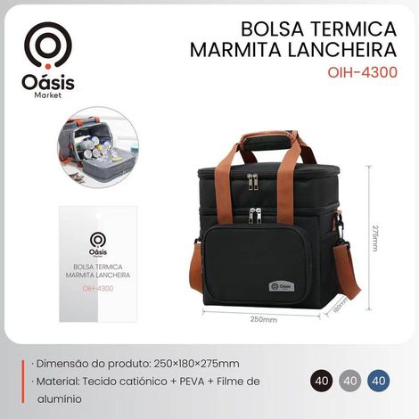 Bolsa Térmica Marmita lanches Oásis OIH-4300