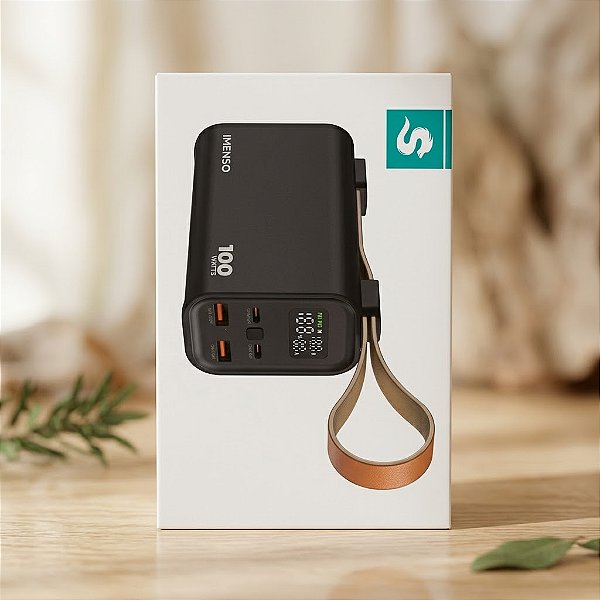 Power Bank iMenso 10.000mAh com Display Digital e Alça Portátil IMS-626T
