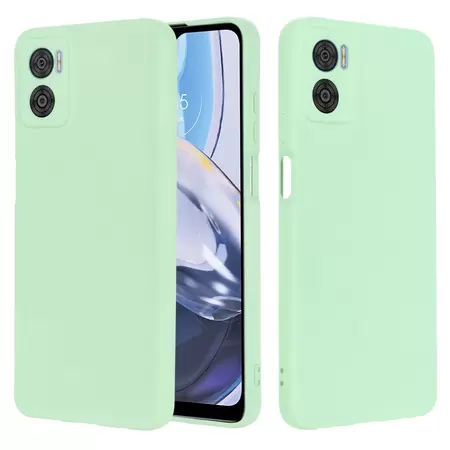 Capa de Silicone para Motorola E22 - Verde Menta