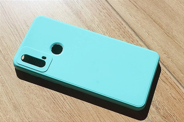 Capa de Silicone para Motorola E20 - Azul Oceano