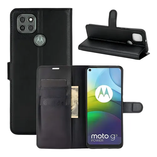 Capa Carteira para Motorola G9 Power - Preto