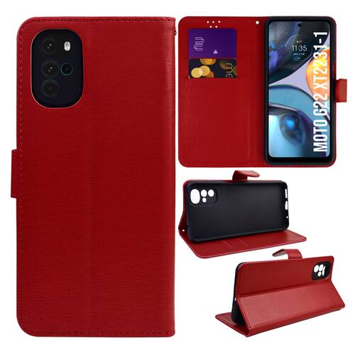 Capa Carteira para Motorola G22 - Vermelho