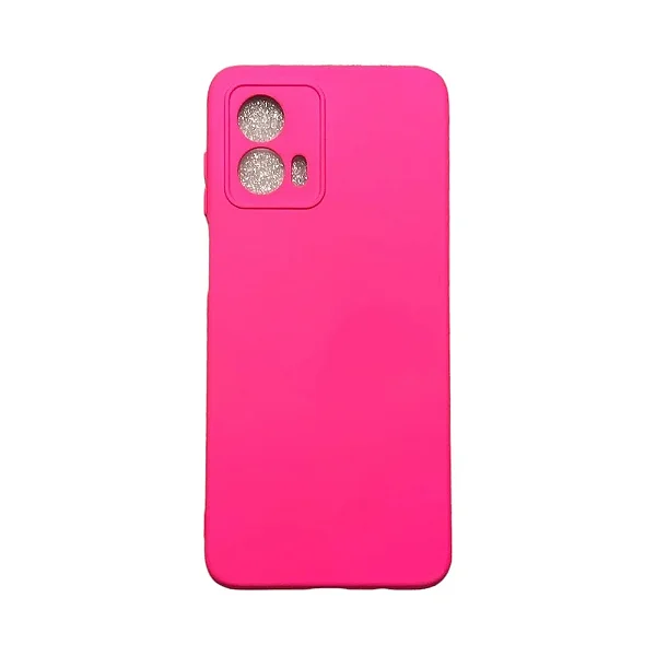 Capa de Silicone para Motorola G53 - Rosa Pink