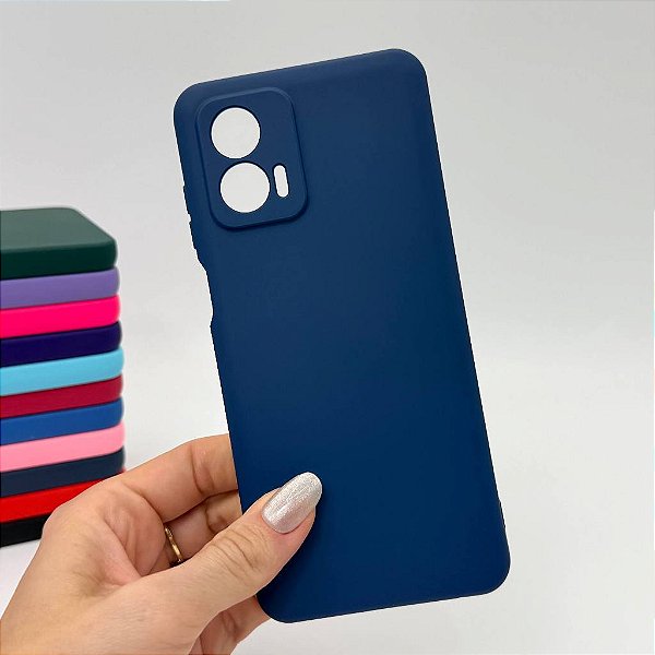 Capa de Silicone para Motorola G53 - Azul Marinho