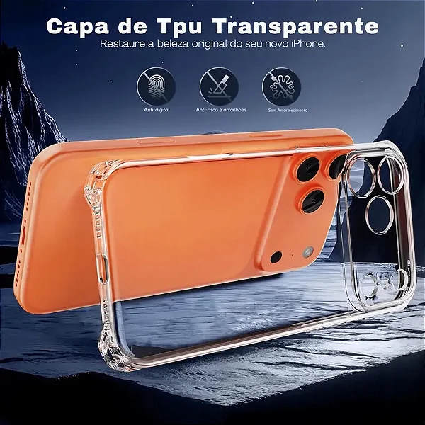 Capa Capinha Anti Impacto Transparente Para Iphone 17 Pro