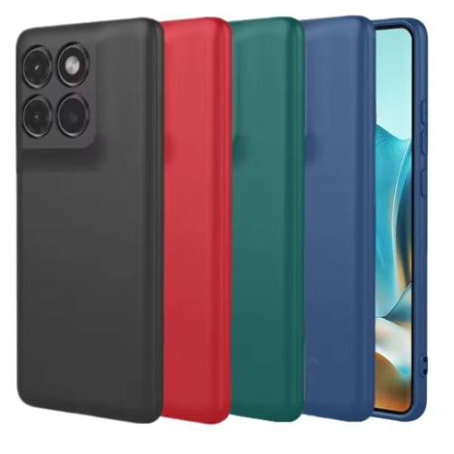 Capa De Silicone Aveludada Motorola G56 - Cor Mista