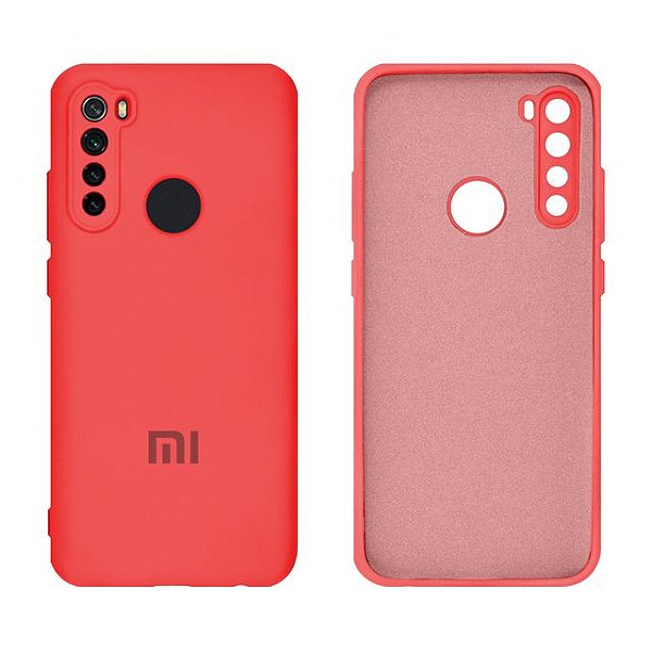 Capa de Silicone para Redmi Note 8 - Vermelho Hibísco
