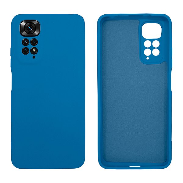 capa de Silicone para Redmi Note 11 4G - Cinza Azulado