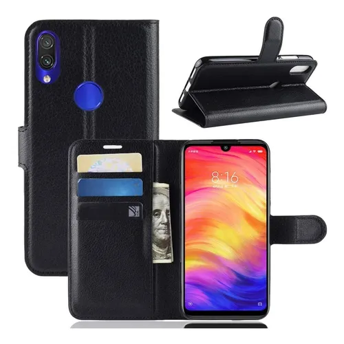Capa Carteira para Redmi Note 7 - Preto