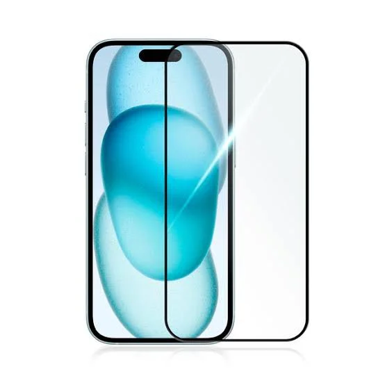 Película 3D de Vidro Temperado Bordas Pretas IPhone 16 Pro -Preto