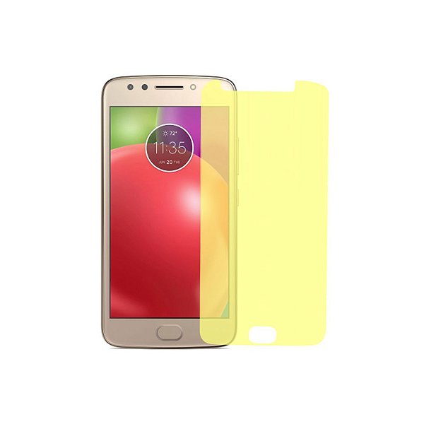 Película de Gel Silicone Flexível Cobre Toda a Tela Motorola E4-Transparente