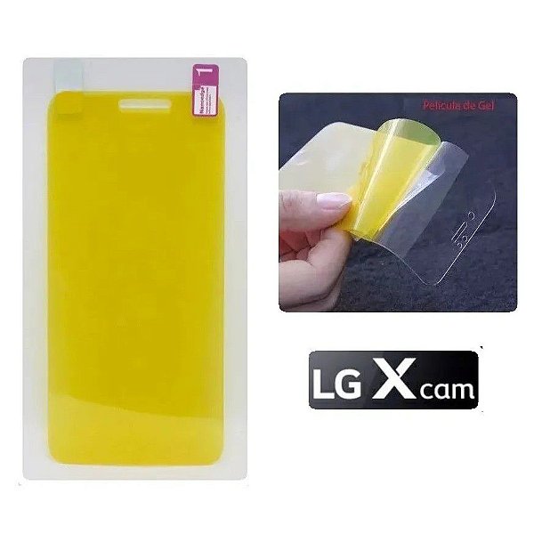 Película de Gel Silicone Flexível Cobre Toda a Tela LG X Cam -Transparente