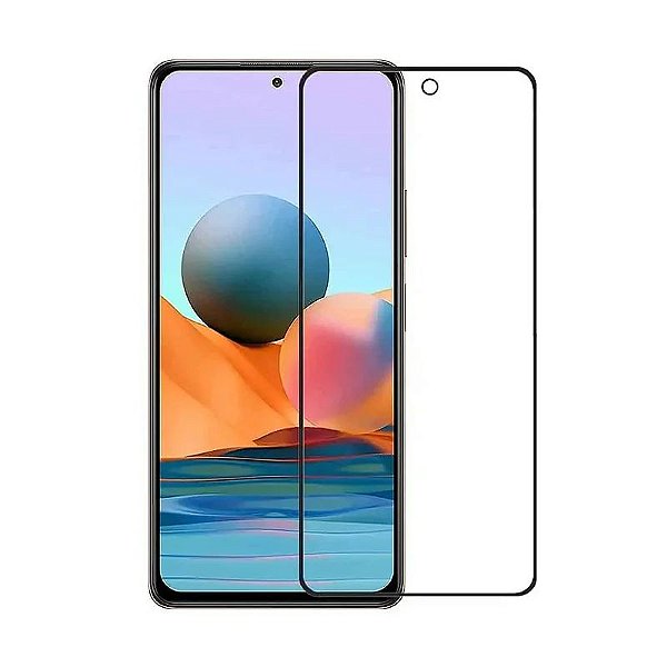 Película 3D de Vidro Temperado Bordas Pretas Xiaomi Note 10 Pro -Preto