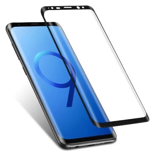 Película Ultra Fibra de Carbono com Bordas Pretas Não Quebra Samsung S9 Plus / S8 Plus Fast Charge -Preto