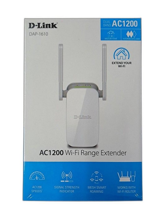 Repetidor Wireless 1200Mbps DUAL B  D-Link DAP1610 Branco