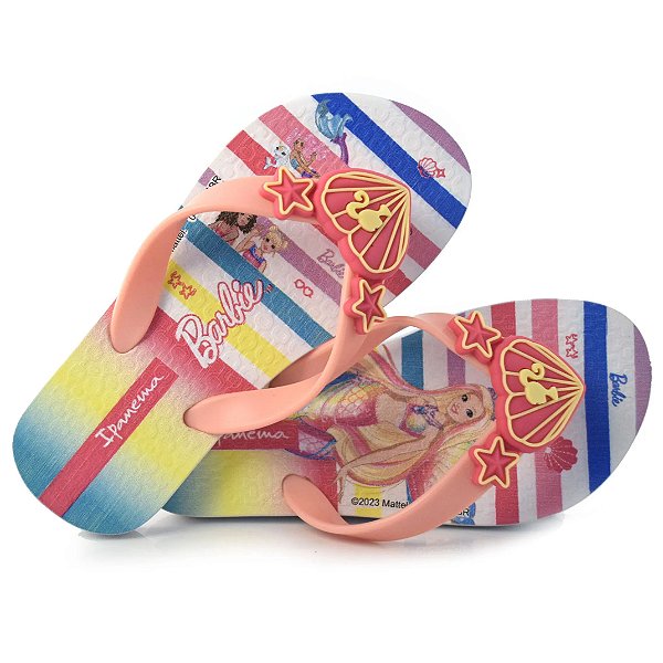 Chinelo Infantil Grendene Ipanema Barbie Sereia 25729-ROSA