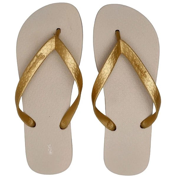 Chinelo Ipanema Clássica 06466-Bege-Ouro