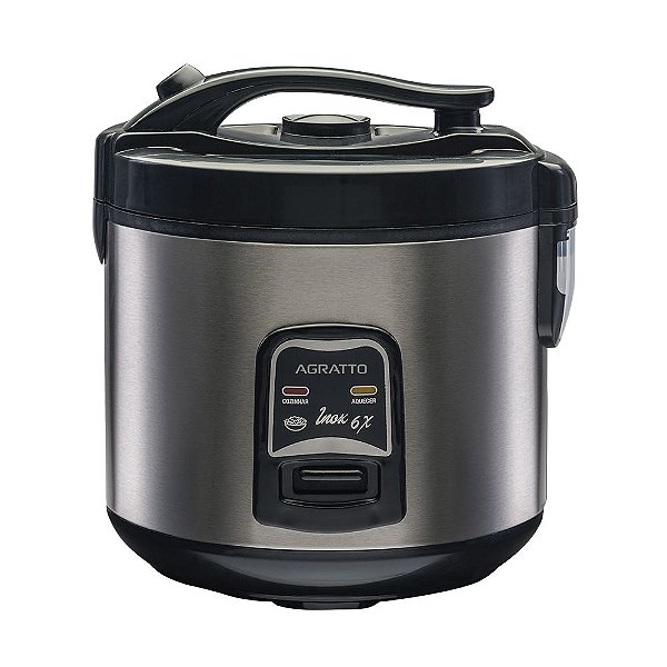 Panela Elétrica Arroz e Legumes Inox 6 Xícaras Visor de Vidro 220v – Agratto PAI6X-02