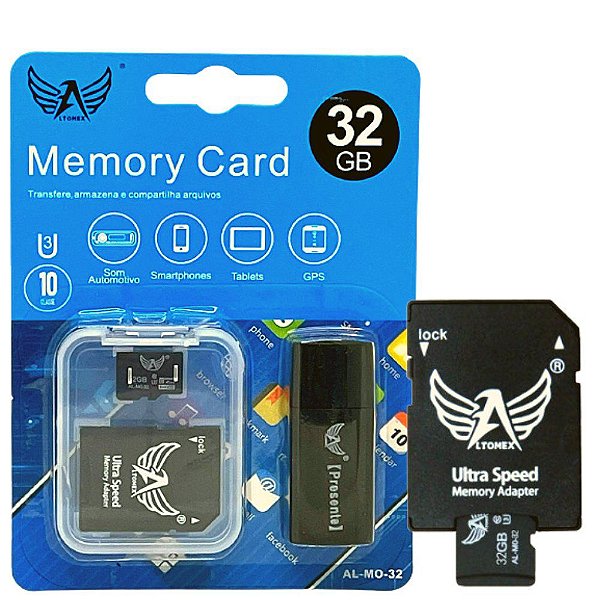 Cartão de Memória 32Gb com adaptadores Altomex AL-MO-32