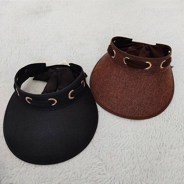 Viseira Chapeu Feminina Com  Laço - Palha LT-008  LT-0088-1