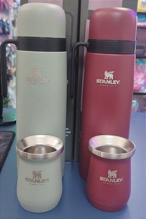 Kit Chimarrão Cuia E Garrafa Térmica 1l Stanley H1016