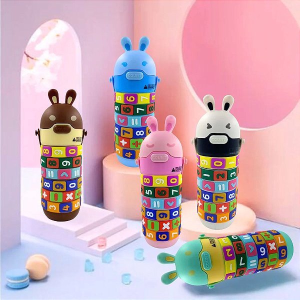 Garrafa Infantil Interativa Inteligente com Tabuada Parede Dupla CZMX-10080
