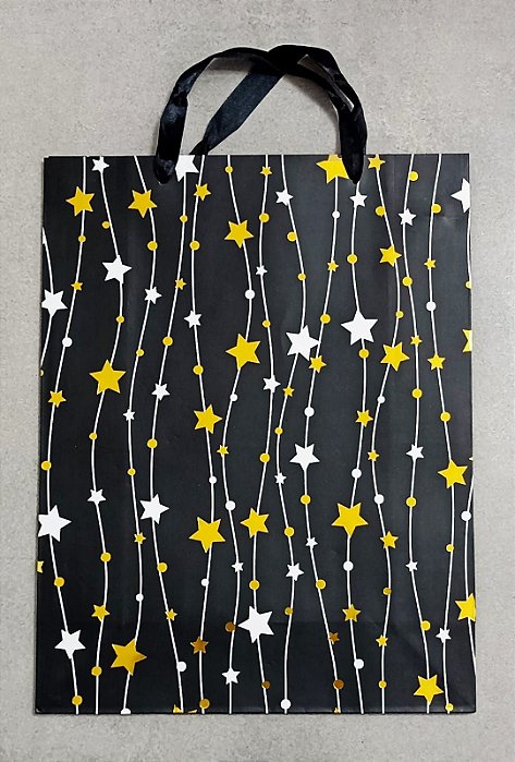 Sacola De Presente Estrelas 31x40x12 HL-597-1L