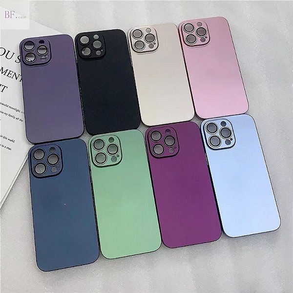 Capa Silicone Metalizada Para iPhone 14 Pro Max Com Proteção De Camera