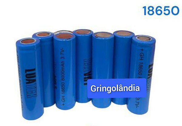 Bateria Recarregavel 18650 8000mah 3,7V Alta Duração Lanterna