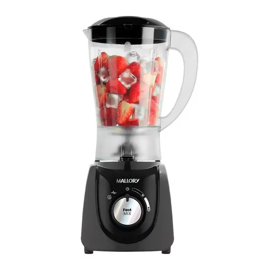 Liquidificador Mallory Fast Mix 600w 2vel -Preto 220 Volts B91202542
