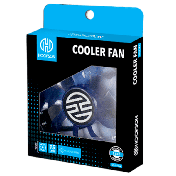 Cooler 15 LEDs Azuis Silencioso CL-015A