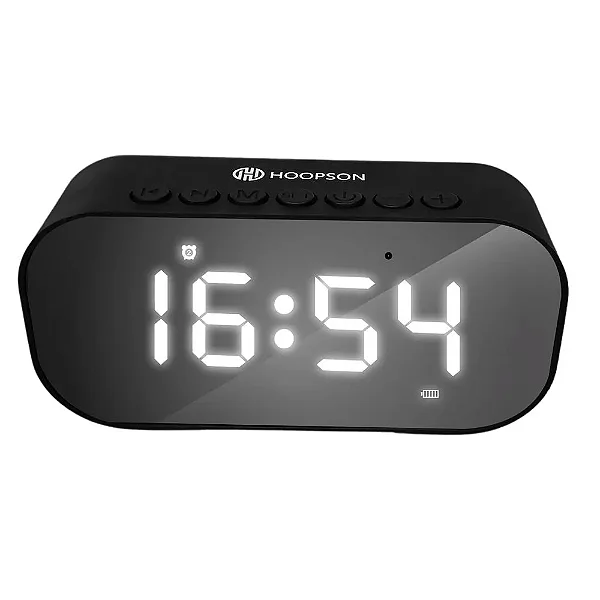 Rádio Relógio 3W RMS Hoopson CLOCK-01 Micro SD/BT/ AUX/RÁDIO FM