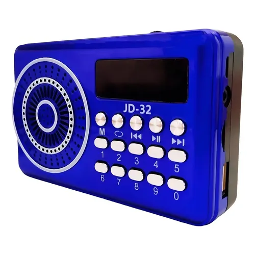Rádio Portátil Fm Bluetooth Usb Tf Com LED  JD-32