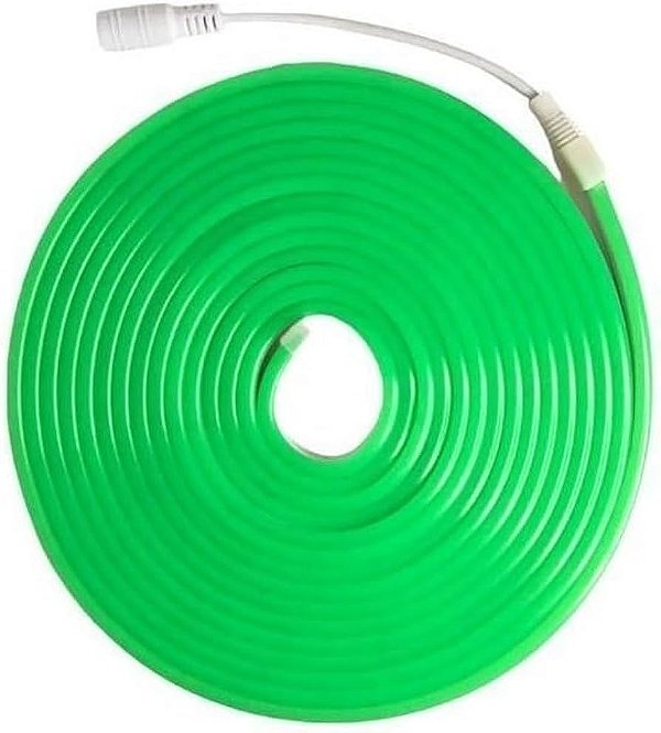 Fita Led 5m Neon Verde / Azul Alto Brilho Flexível 12V-Verde