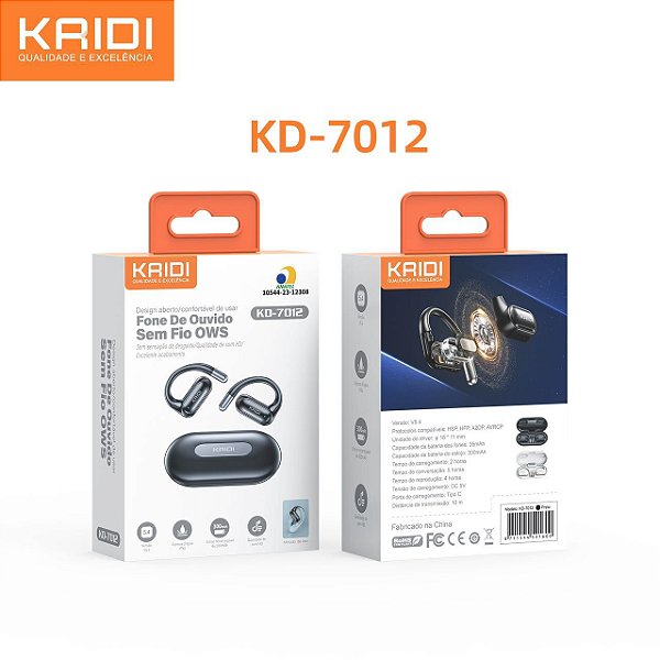 Fone De Ouvido Esporte Bluetooth V5.4 / Qualidade De Som HD / IPX4 KD-7012