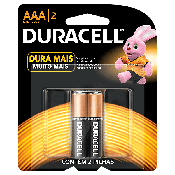 Pilha Alcalina Duracell AAA 2 Unidades