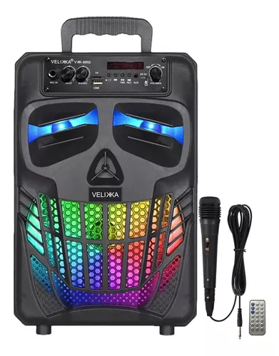 Caixa de Som Portátil Com Led RGB NB-1