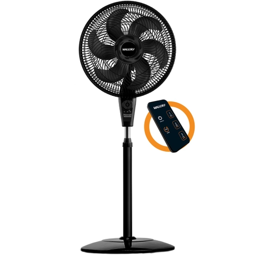 Ventilador Mallory Coluna Chronos com controle remoto 40 cm Preto 220V  B94401742