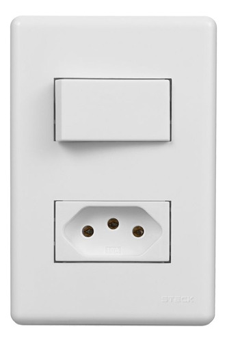 1 Interruptor + 1 Tomada De Energia Bivolt SU-103