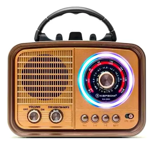 Radio Bluetooth Com Leed AM FM Lanterna KA-5583
