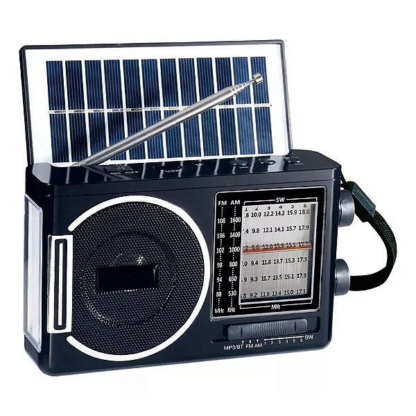 Radio Com Bluetooth Energia Solar AD-3660