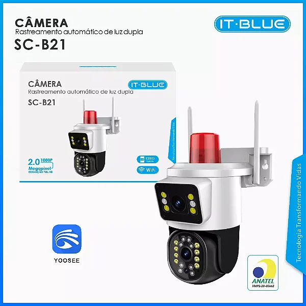 Câmera Rastreamento Automático de Luz Dupla 2.0 Megapixel SC-B21