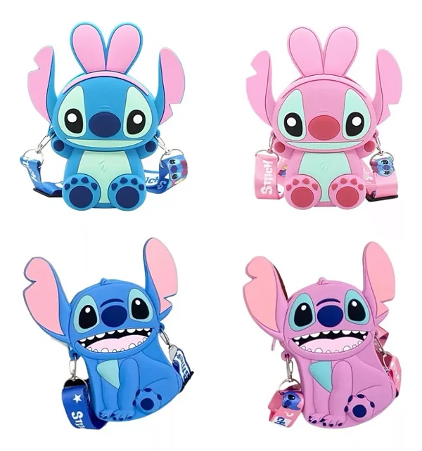 Mini Bolsinhas Personagens Disney Em Silicone Fofo