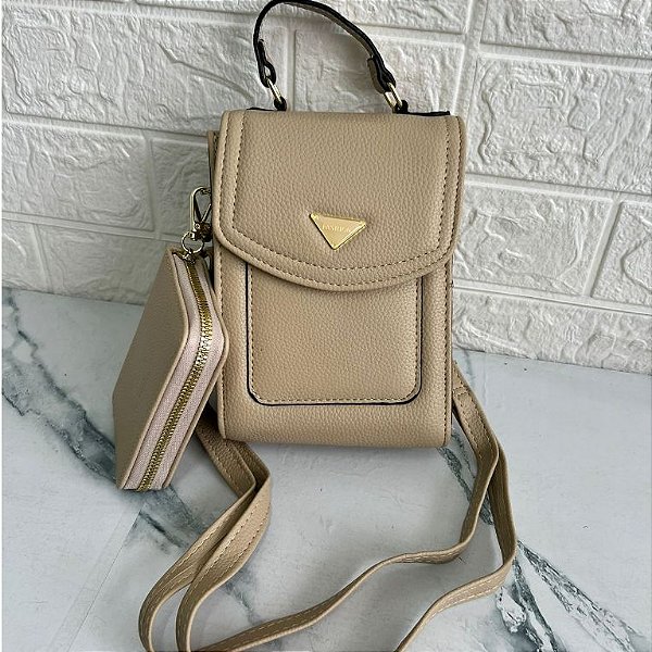 Bolsa Feminina Transversal Porta Celular Modelo com Carteira kit DA-1726